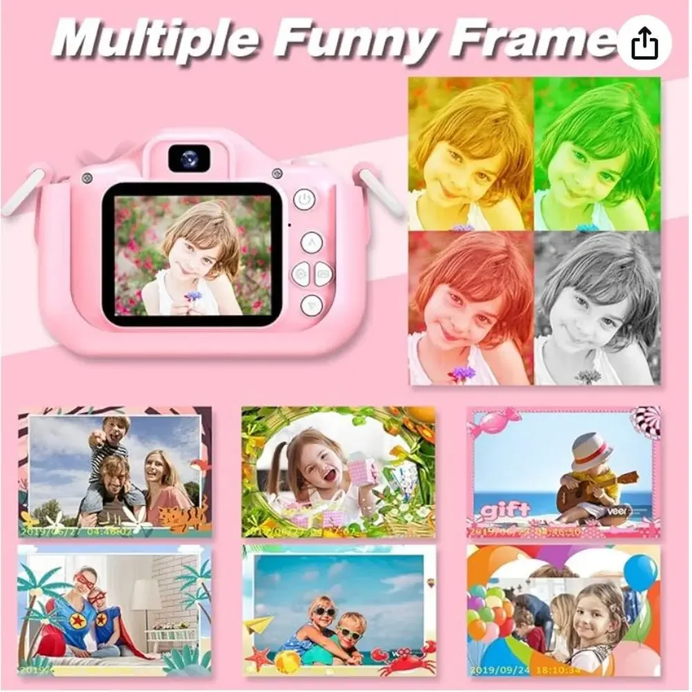 Digital Camcorder Camera Video Pink Unicorn 32GB Games Filters Kids NEW Girl